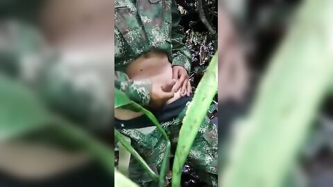 Soldier Beats Off Outdoors - Amateur Latin Military Handjob