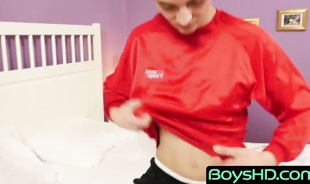 BoysHD.com - Young man relaxes by jerking off with fingers in his ass for deep pleasu
