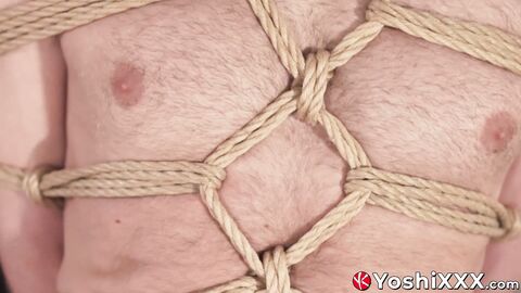 Yoshi Kawasaki strokes Lawrence Knights massive cock and milks him of his warm cum