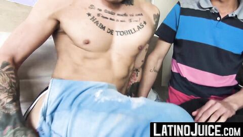 Nasty dudes Axel and Rodrigo strip their clothes to fuck each other for cash