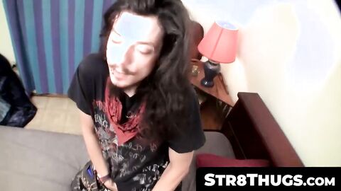 Str8Thugs.com - Intense cock stroking until the cum gushes from the swollen helmet