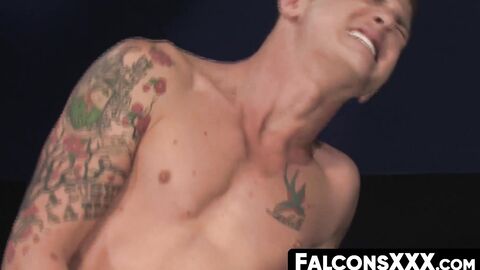 FalconsXXX.com - Two gays in a wild, bareback fucking session with intense anal actio