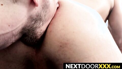 NextDoorXXX.com - Gay quarterback Roman Todd rimmed before taking a raw anal pounding