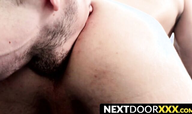 NextDoorXXX.com - Gay quarterback Roman Todd rimmed before taking a raw anal pounding