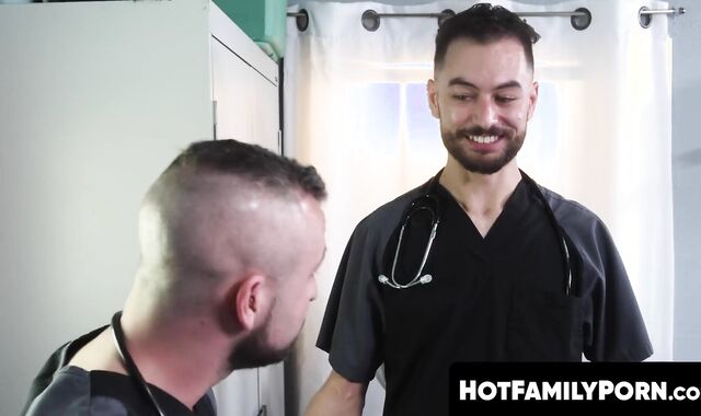 HotFamilyPorn.com - Two horny studs please each other's cock and deep holes in wild a
