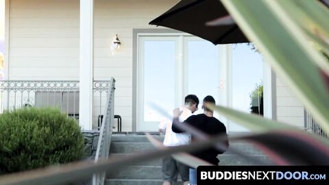 BuddiesNextDoor.com - Sexy big-dick hunks ram each other hard and suck dick in a feve