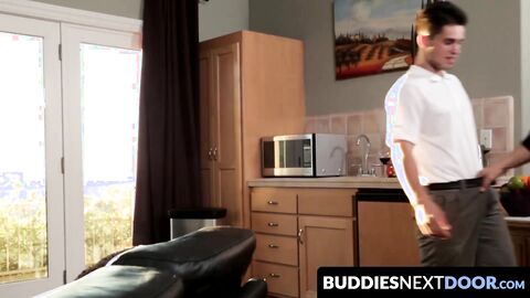 BuddiesNextDoor.com - Sexy big-dick hunks ram each other hard and suck dick in a feve