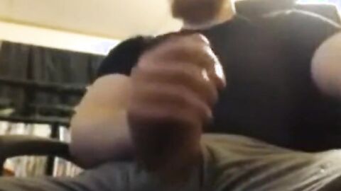 Muscular Ginger Daddy Strokes His Big Cock