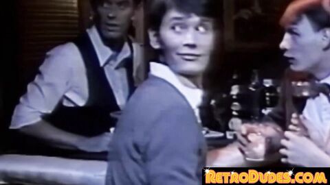 RetroDudes.com - Hung butt buddy touches himself before bare fucking cute guy