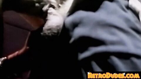 RetroDudes.com - Hung butt buddy touches himself before bare fucking cute guy