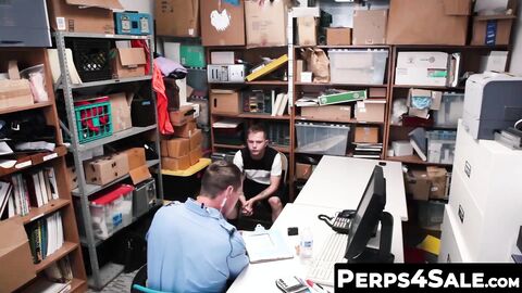 Tatted sweet perp Penetrated by a horny cop till he cums