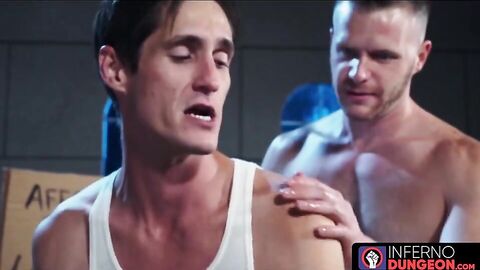 InfernoDungeon.com - Skinny guy's throat fucked before an intense fisting session