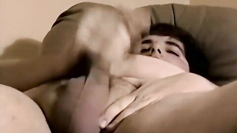 JoeSchmoeXXX.com - Chubby amateur bi dude Nick strokes his massive cock