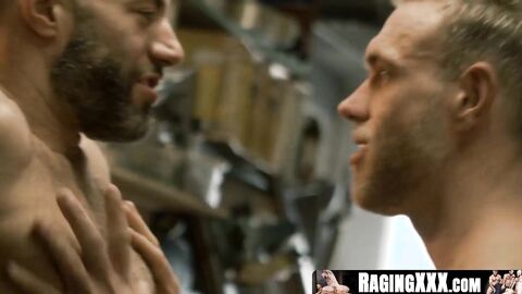 RagingXXX.com - Jock mechanic Cole services the thick tool of racer Alex Mecum