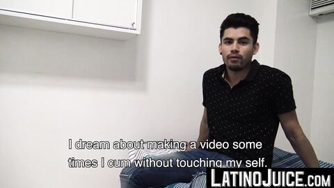 Pervy boy Xstian runs his tongue to my uncut dick until I explode my cum on his face