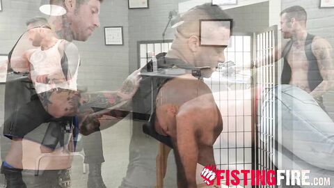 Tattooed Micah Martinez loves being doubled dick and deeply fisted by the hunks