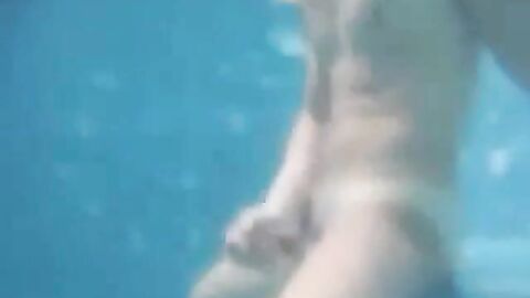 Big-Cock Man Masturbates Outdoors: Underwater Cum Explosion!