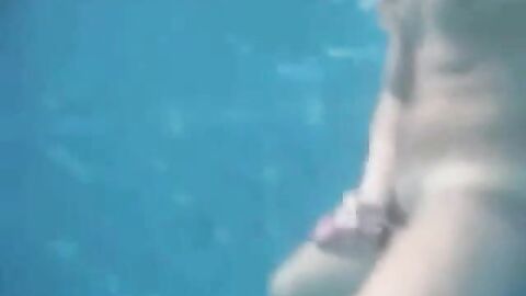 Big-Cock Man Masturbates Outdoors: Underwater Cum Explosion!