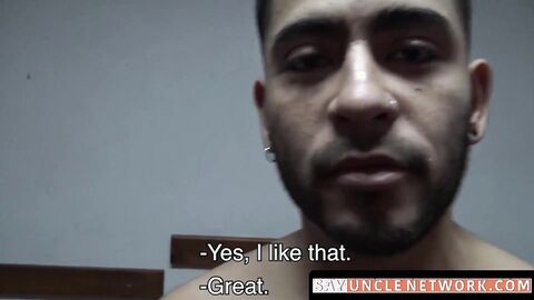 SayUncleNetwork.com - Latin man's first-time dick play session with a gay twist