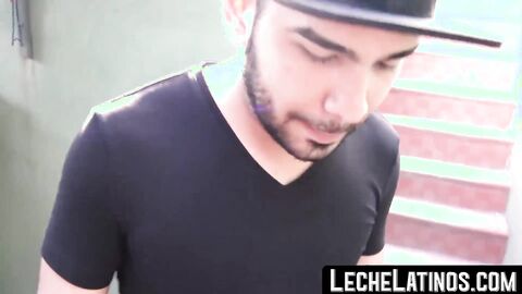 LecheLatinos.com - Colombian straight stud unleashes a facial blast on a spitroasted