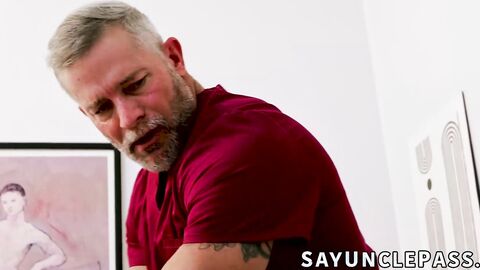 Masseur Greg Dixxon gives Dakota Lovell a rimjob and good ass fuck