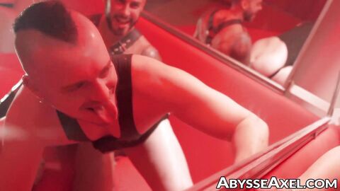 Hungry Axel Abysse grunted during a hardcore anal footing and deep fisting by inked V