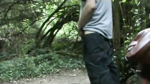 Bareback Fun Outdoors with a Hung Stud