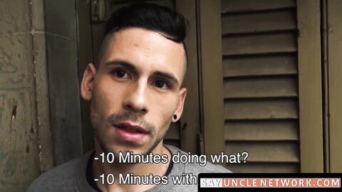 SayUncleNetwork.com - Outdoor gay seduction turns Latin hetero man into a cock lover