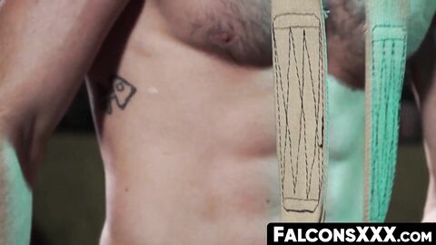 FalconsXXX.com - Three muscular hunks raw pounding and cock sucking in a wild club sc