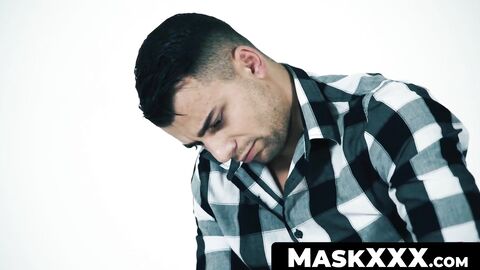 MaskXXX.com - Muscular stud's post-massage dick sucking and wanking