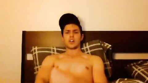 Twink's Amateur Striptease and Webcam Jerk Off Session