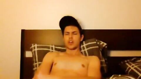 Twink's Amateur Striptease and Webcam Jerk Off Session