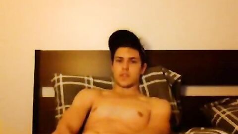 Twink's Amateur Striptease and Webcam Jerk Off Session