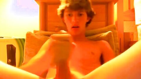 Hot Twink in Sexy Undies Strokes it on Webcam!