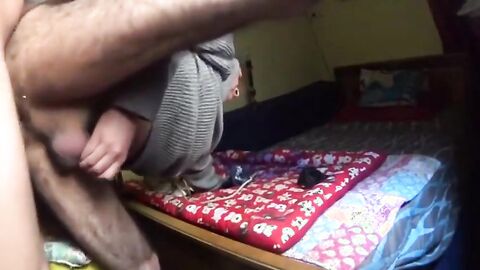 Bareback Breeding with a Silver Daddy Bear