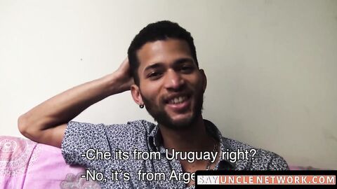 SayUncleNetwork.com - Cute Latin dude's gay anal introduction and cum swallowing