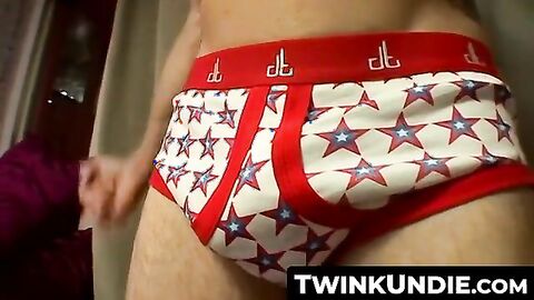 TwinkUndie.com - Solo young jock Kelly Cooper's undies tease and jerk off