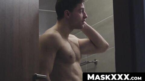 MaskXXX.com - Amazing muscular stud's no-time-wild solo jerk off