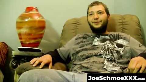JoeSchmoeXXX.com - Straight dude watches TV while getting sucked off by Joe