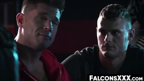 FalconsXXX.com - Horny muscular hunks sucking another man's huge hard dick in a group