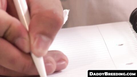 DaddyBreeding.com - Bottom bitch twink rides daddy's meaty bazooka to the end until h