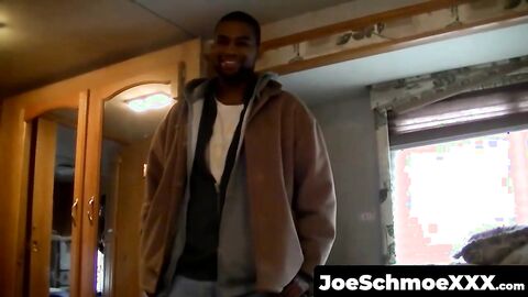 JoeSchmoeXXX.com - Black dude Dorky comes in for a wank and a blowjob