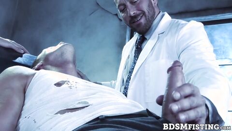 Dr Hugh Hunter anal breeds and fists Scotty Taylor and Pierce Paris