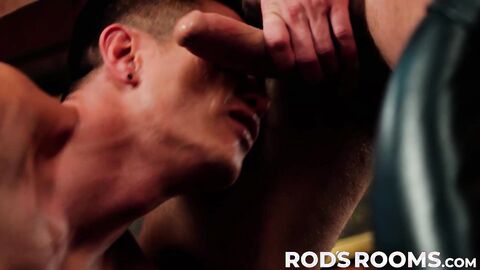 Chiseled Jkab Ethan Dale mercilessly fucked by two hunks