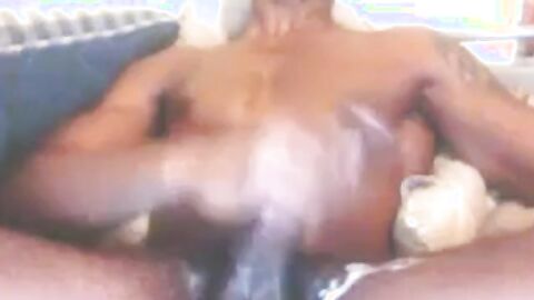 Handsome Black Man Strokes and Cums on Webcam