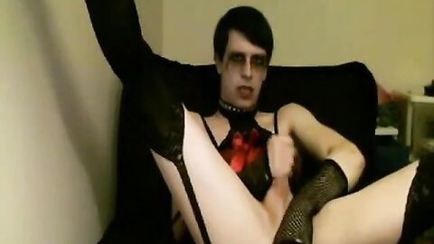 Ashley Valentine: Amateur Emo Twink Self-Sucking & Ass Play