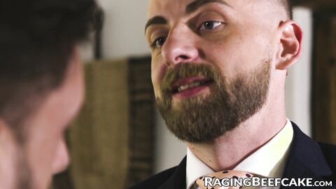 Classy businessmen Manuel Reyes and Zac Johnson bareback