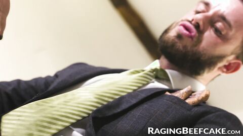 Classy businessmen Manuel Reyes and Zac Johnson bareback