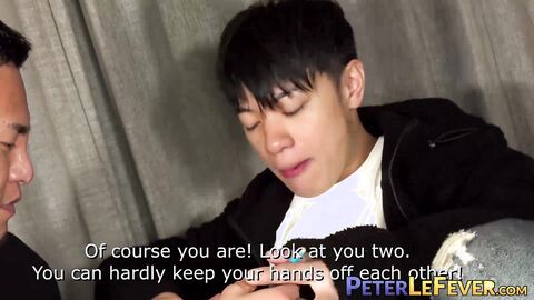 Japanese studs Rikiya and Koki bareback after mutual cock sucking