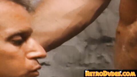 RetroDudes.com - Muscular stud enjoys nipples and cock sucking from